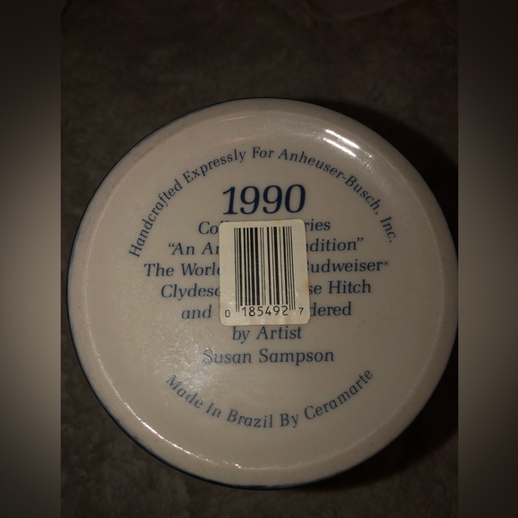 Budweiser Beer Stein Mug 1990 Budweiser beer-stein pre-owned - Picture 8 of 14